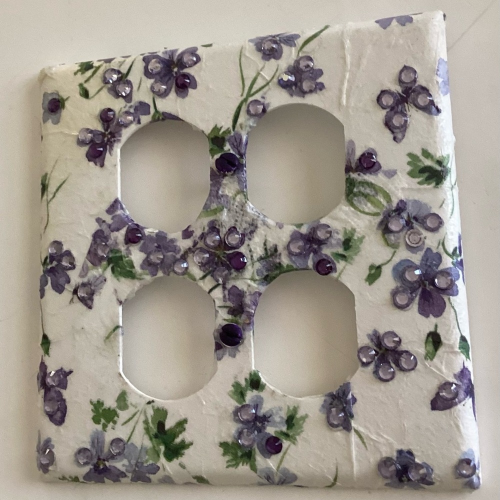 Floral Elegance Handcrafted Light Switch Cover